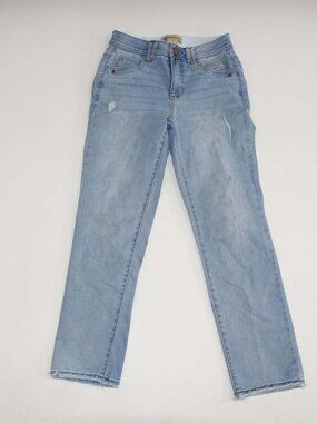 Democracy Women's Ab Technology Ankle Jeans Size 2 Light Blue Mid Rise Stretch